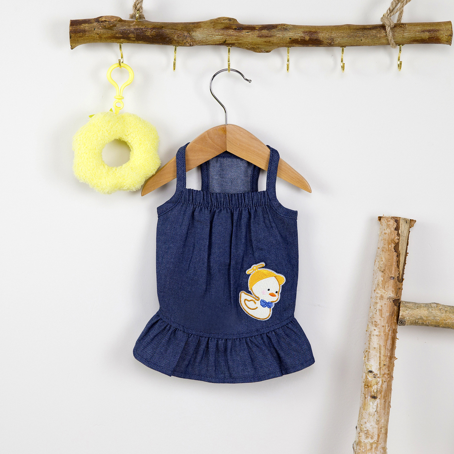 Denim prinsessklänning för små hundar som teddy och bichon_voghion.com