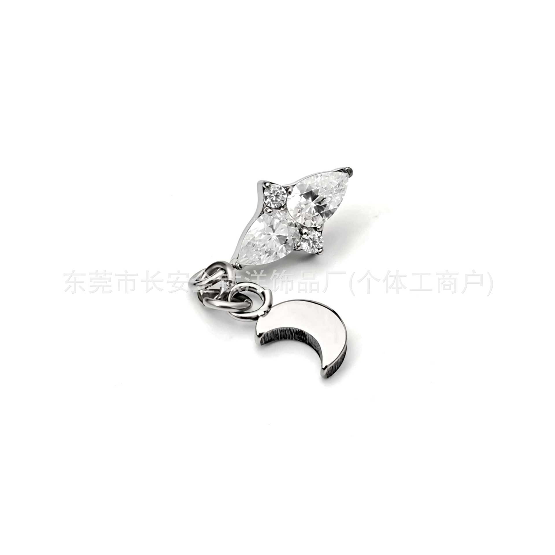 Labret piercing jewelry detail image