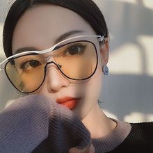 21新款韓版潮個性超大框網紅防風連體墨鏡女大臉顯瘦太陽鏡男潮