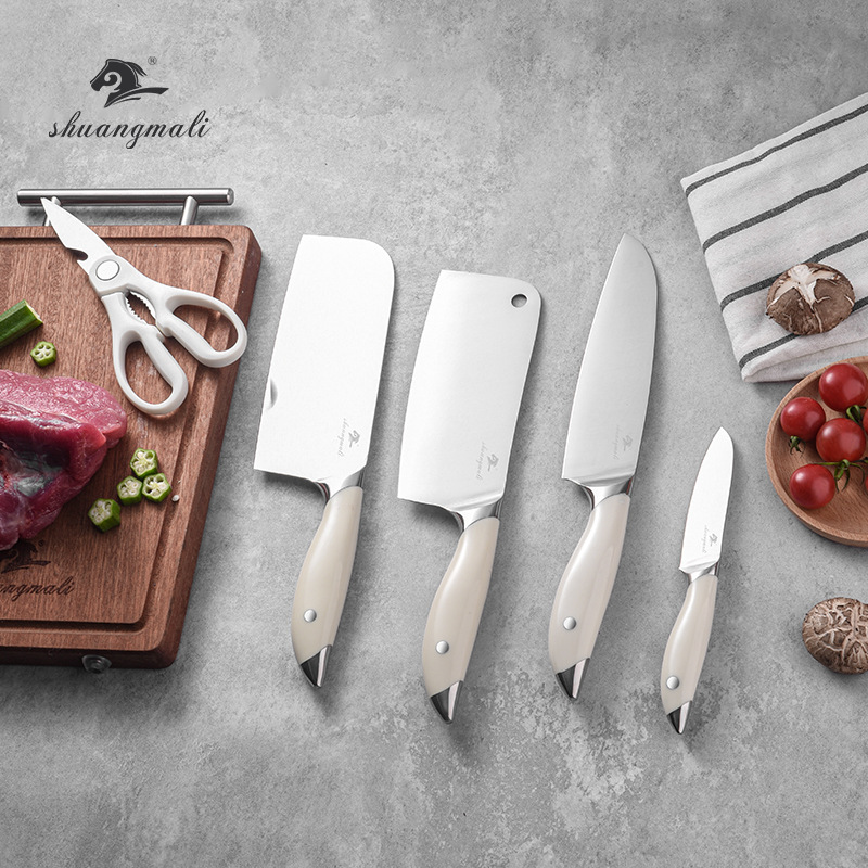 Cuchillo de tiburón de acero inoxidable blanco cuchillo de cocina combinado cuchillo de corte de huesos cuchillo de corte de verduras