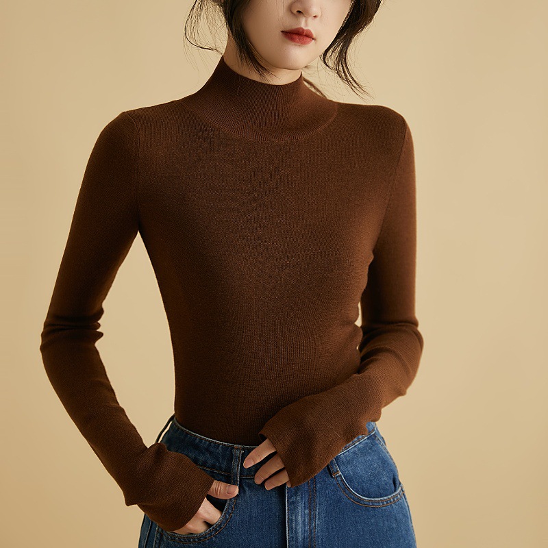 Demi-season knitted long-sleeve
