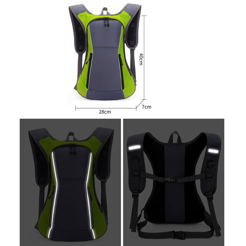 Bicicleta de control remoto inalámbrico LED luminoso advertencia mochila Luz de dirección mochila montar bolsa luminosa ciclismo mochila