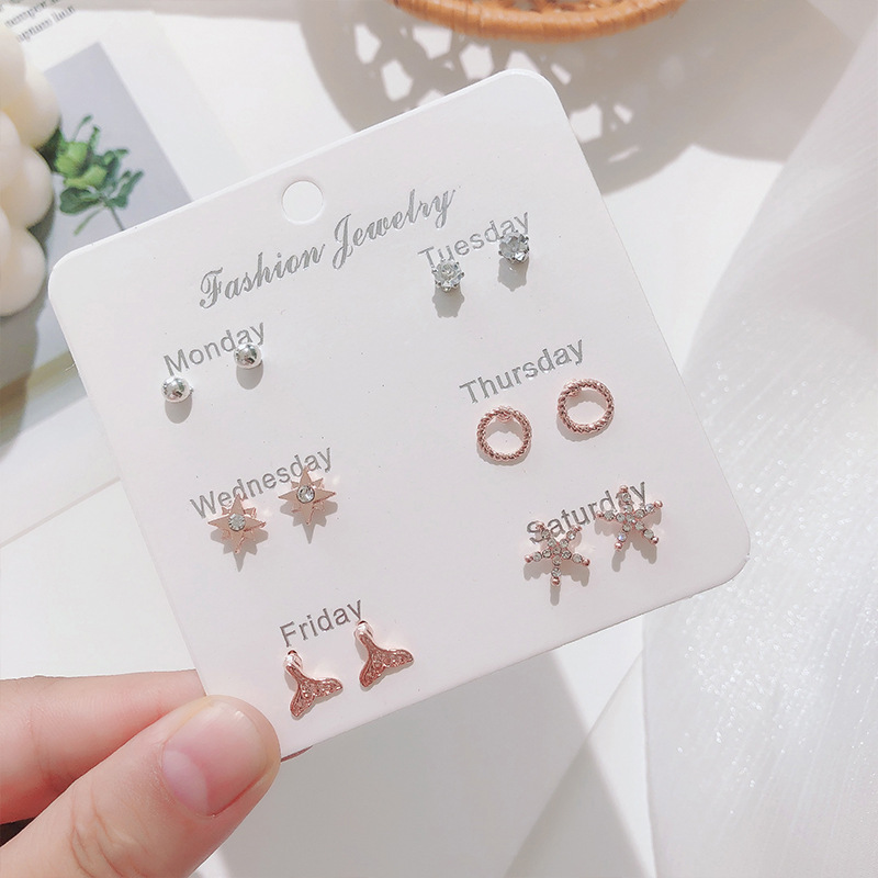 Korean Version Of Autumn And Winter Earrings Set Temperament Pearl Bow Earrings Wholesale display picture 5