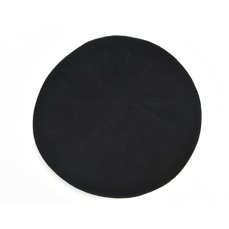 Temperamento japonés boina negra sombrero de invierno de invierno de lana muestra cara pequeña cabeza grande versátil sombrero pintor de periódicos