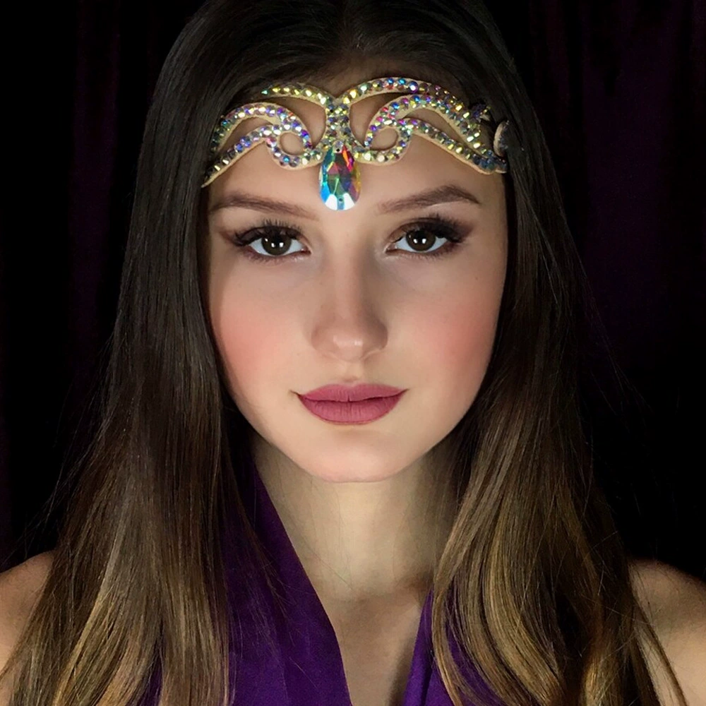 AliExpress НОВАЯ ЦЕПОЧКА в виде капли воды на лоб экзотические цветные регулируемые алмазные аксессуары для волос сценические аксессуары цепочка для волос