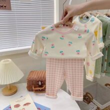 长腿叔叔 益友小蚂蚁23春季新款儿童家居服套装 品牌童装厂家批发