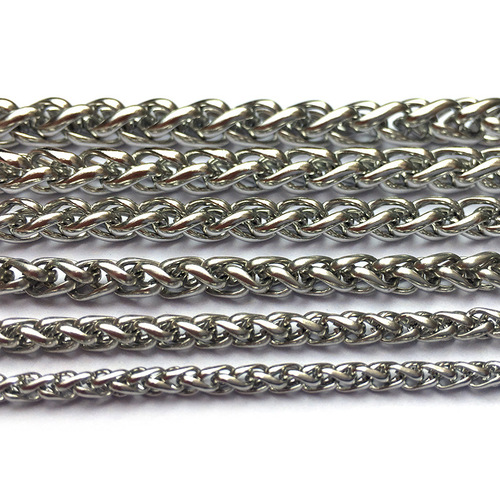 Wholesale flower basket chain keel chain customized stainless steel chain decoration chain hardware luggage chain metal hanging chain