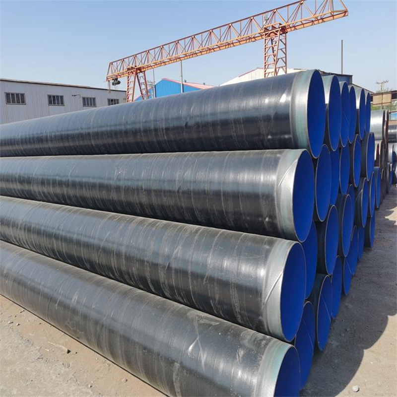 污水处理无缝直埋管道DN200环氧煤沥青防腐螺旋钢管大口径管道