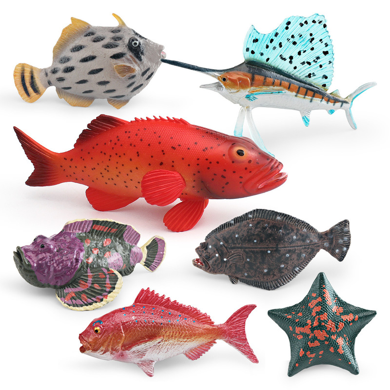 Cross-border simulation marine animal model stone fish starfish Snapper Red Snapper flounder swordfish decorative ornaments Cross-border simulation marine animal model stone fish starfish Snapper Red Snapper flounder swordfish decorative ornaments