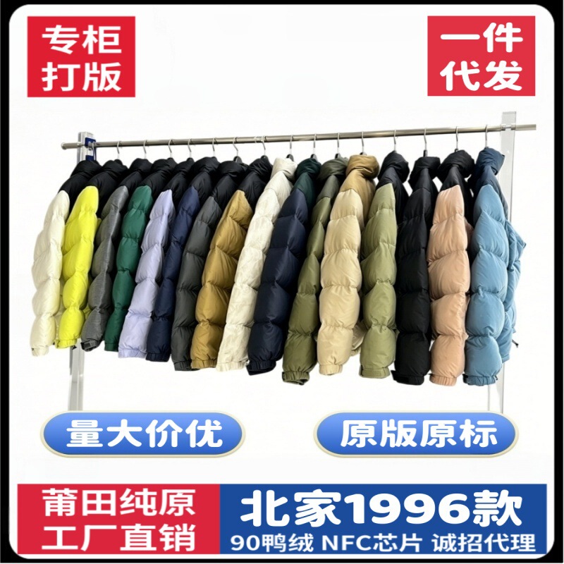 Putian high-quality American version 1996 down jacket, embroidered coat for men and women, 700 fill power puffer jacket, couple's style Putian high-quality American version 1996 down jacket, embroidered coat for men and women, 700 fill power puffer jacket, couple's style