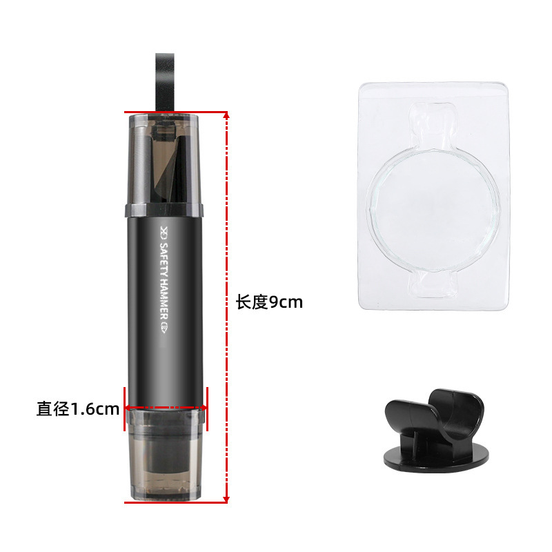 Cross-Border Car Window Breaker with Cutter, Safety Hammer, Multi-Functional Car Window-Breaking Escape Tool