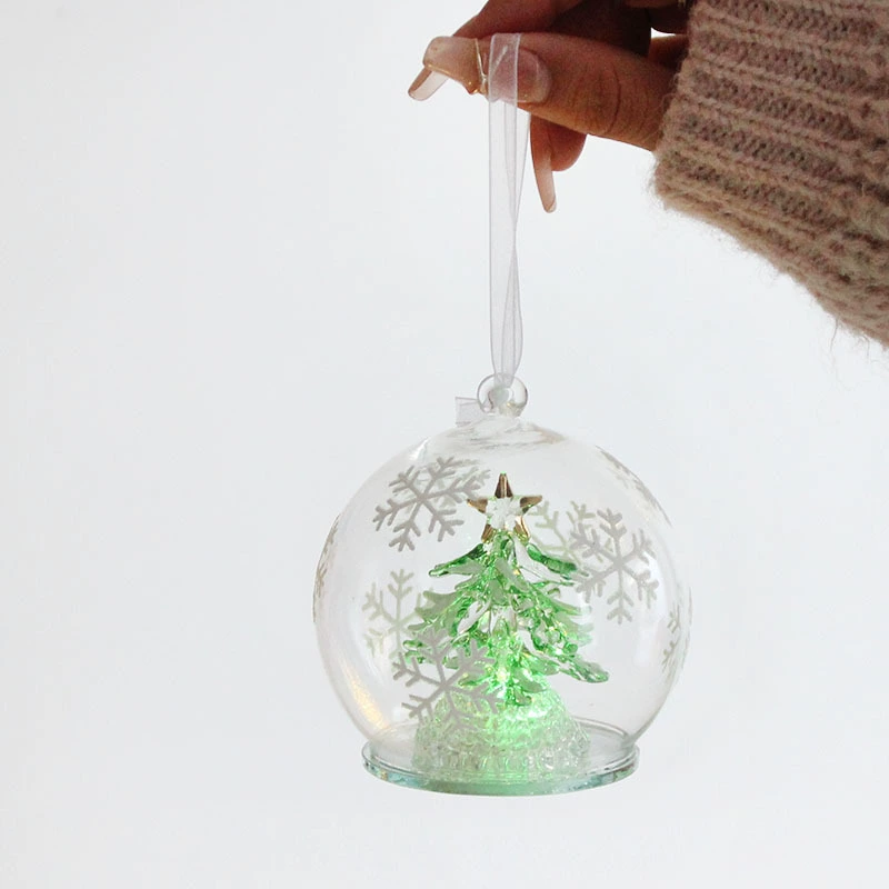 Glass holiday ornament, assorted gift box styles, handmade fragile decorations 4.5–13 cm