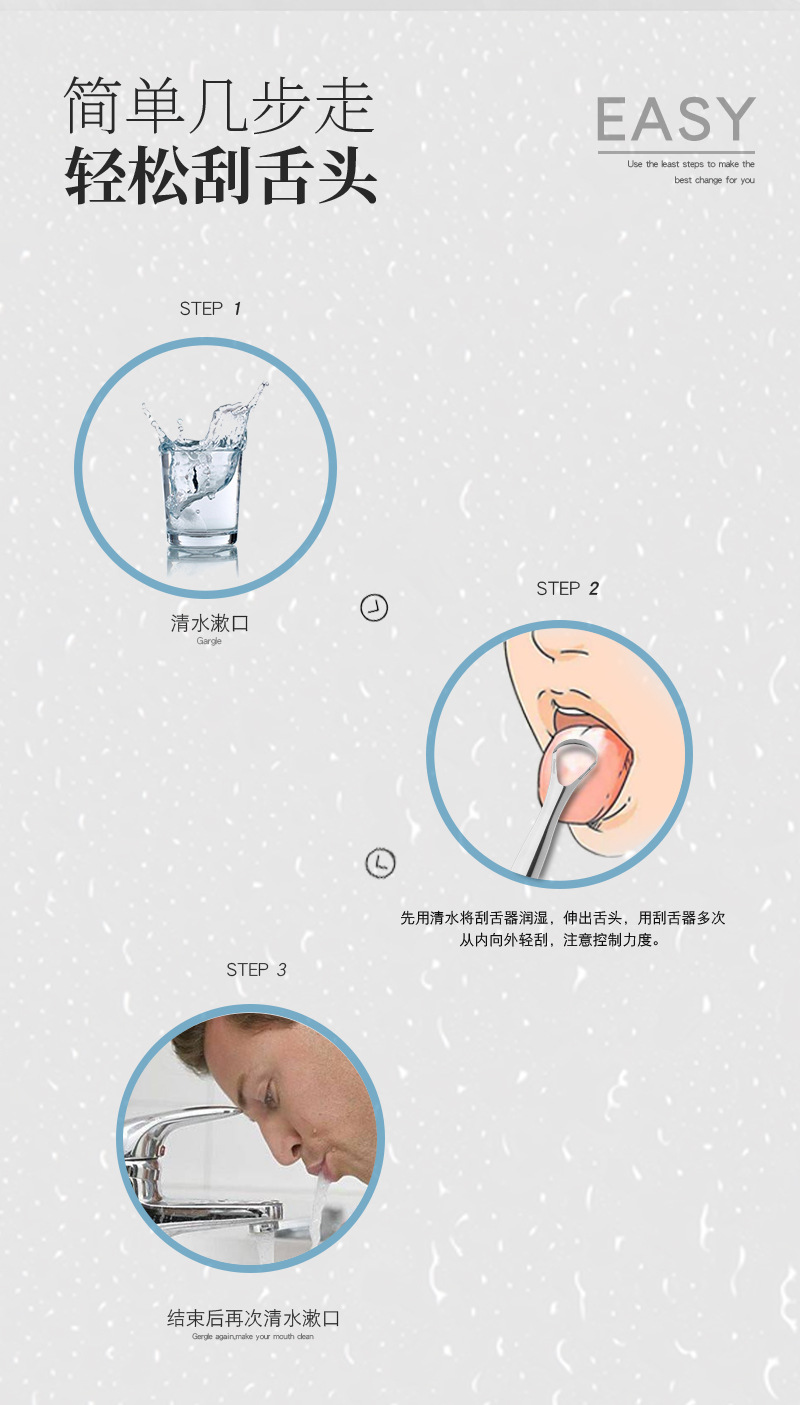 刮舌器不锈钢舌苔清洁器刮舌头板舌头清洁去口臭口腔护理工具通用-阿里巴巴