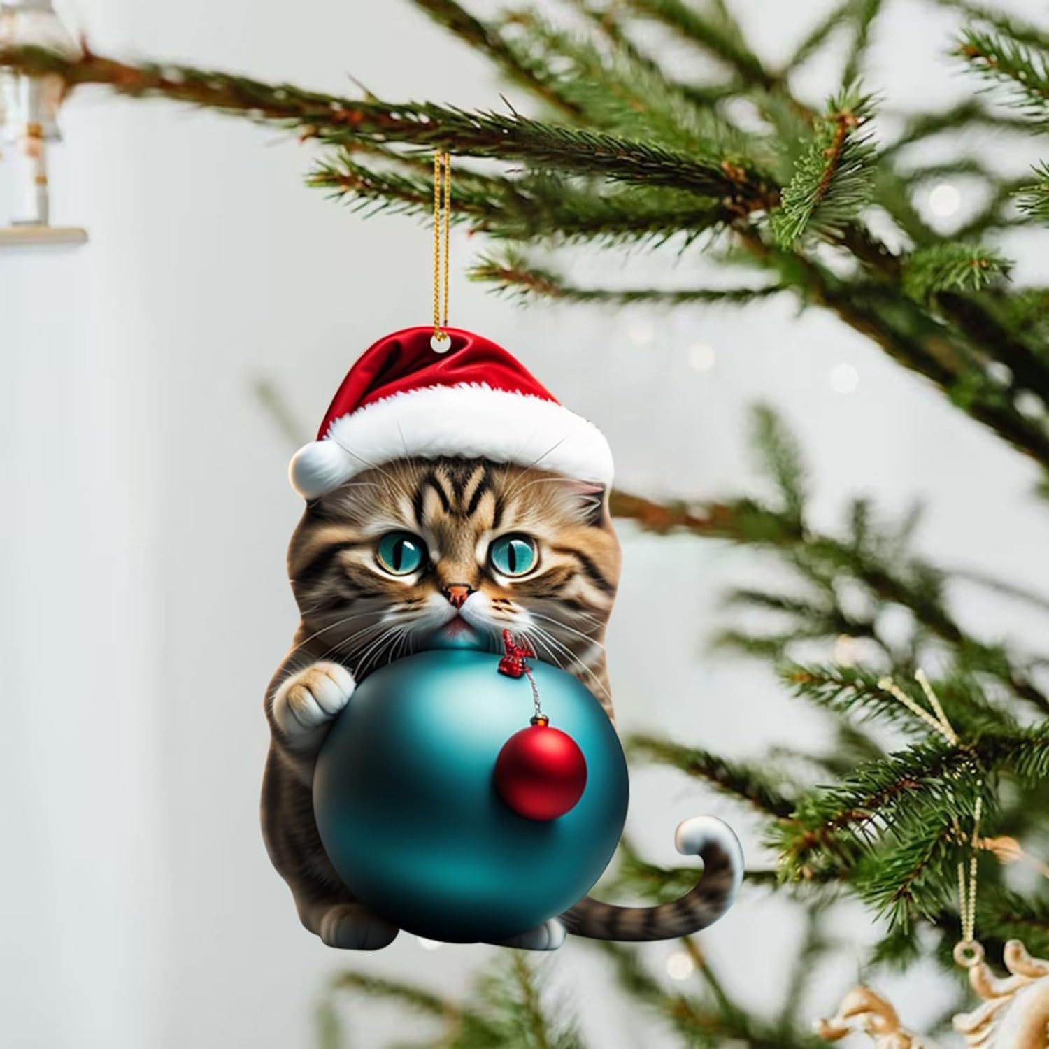 Transfronterizo nuevo creativo de Navidad Gatito Coche colgante mochila colgante de Navidad decoración del hogar regalo