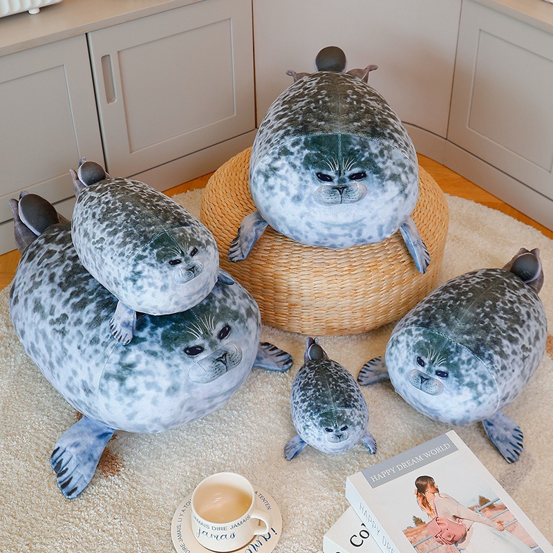 Simulación creativa transfronteriza animal marino león marino muñeca de peluche suave Osaka madre e hijo foca almohada muñeca