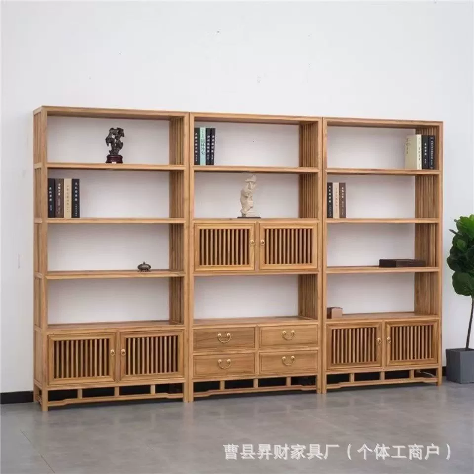 Новая витрина в китайском стиле из старого дерева (липы), для гостиной, из массива дерева, многофункциональная полка, книжная полка, подставка для чая, для хранения.