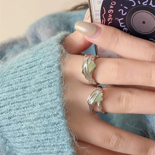 Modern Chinese Personality Guochao Cool Style Adjustable Opening Ring Ins Fashion Texture Ring for Women