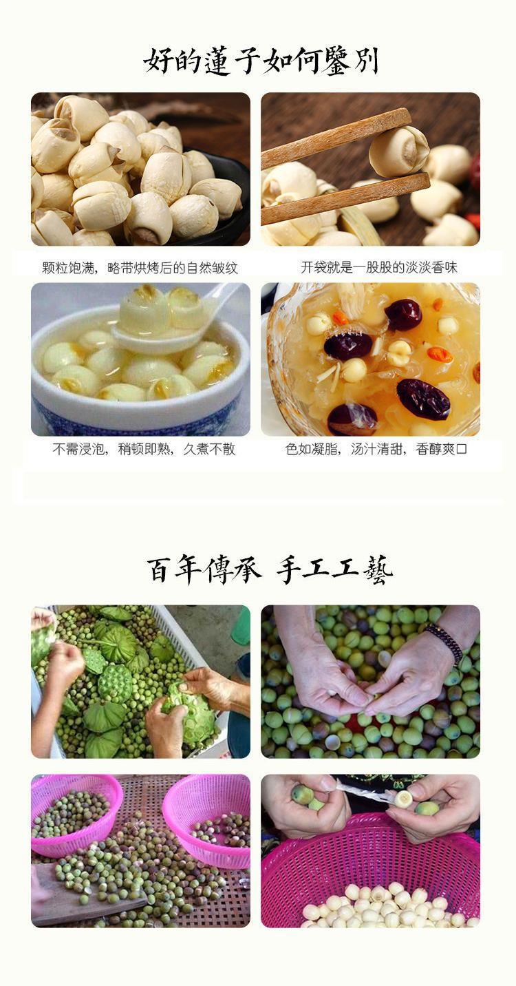 Guangchang Lotus Seeds (Nelumbo nucifera) — Handmade Coreless Dried White Lotus Seeds, 500g quality and texture