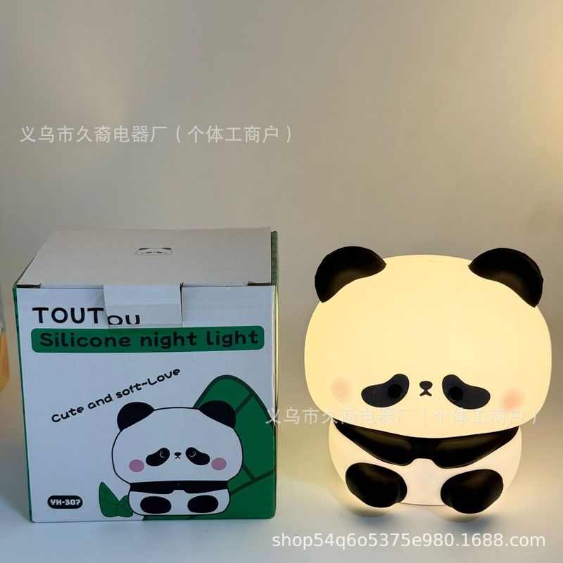 爆款跨境拍拍小夜灯卧室睡眠灯护眼硅胶宿舍充电床头灯卡通捏捏乐|undefined