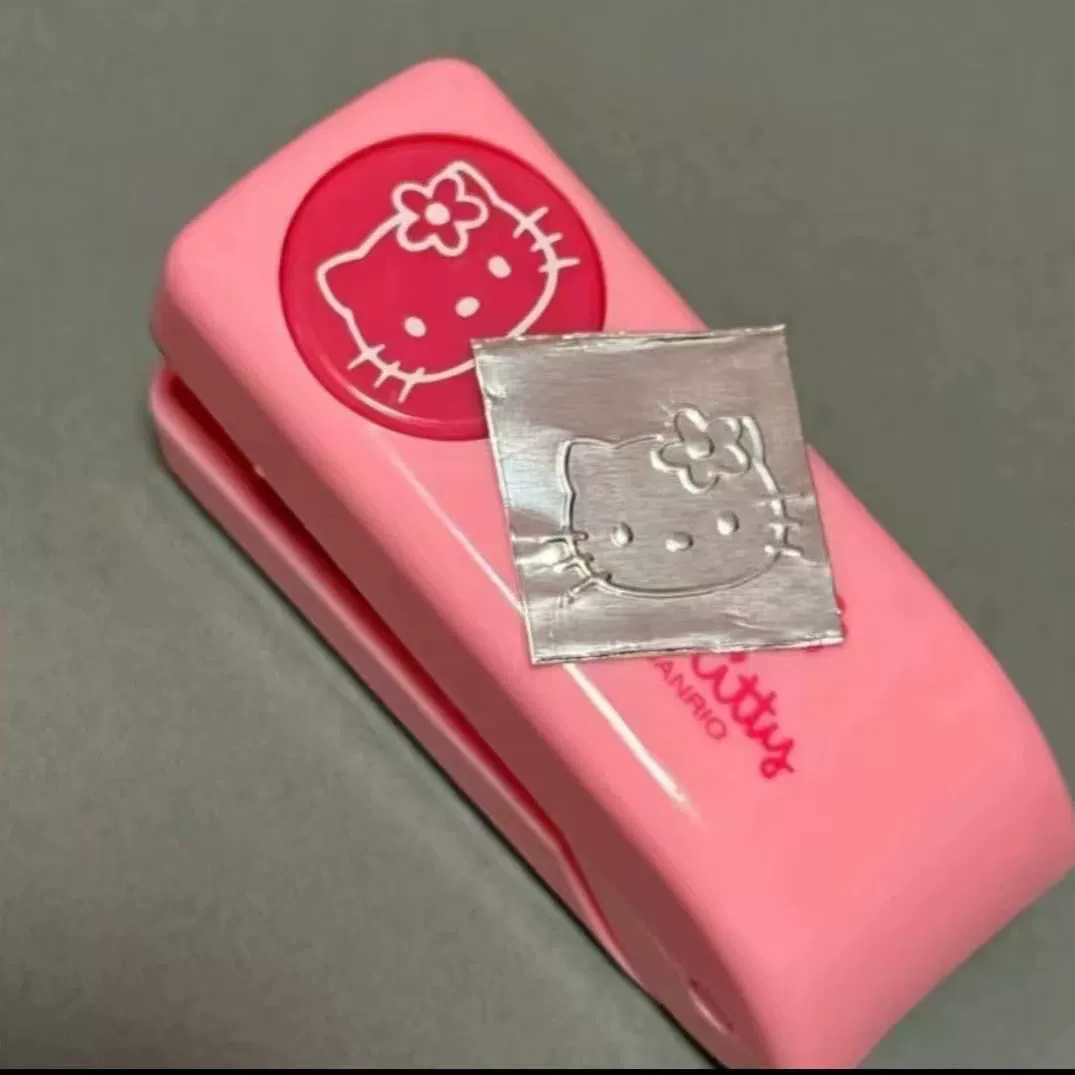  Hello Kitty, cartoon stamping machine, metal hole puncher, seal, scheduler