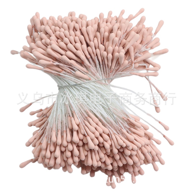 2 mm, 390 piezas, núcleo de flor mate, flor artificial, estambre de yeso ecológico, material para rosas y lirios, cabezal a juego