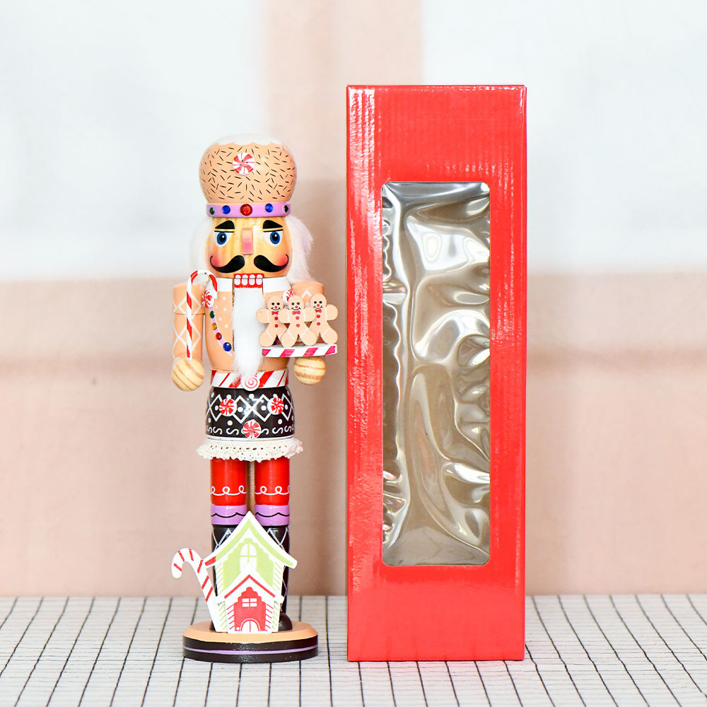Transfronterizo 35cm pan de jengibre hombre casa verde nuez soldado muñecas de madera de Navidad al por mayor encontrado inventario cascanueces