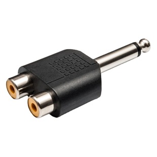 6.5 to double Lotus adapter microphone microphone audio mixer 6.5 to RCA female AV mono interface