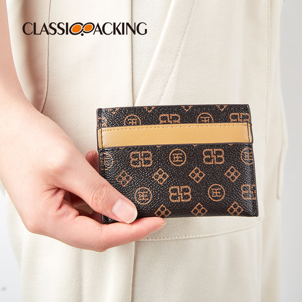 Clásico viajero presbicia certificado bolsa de almacenamiento multi-Tarjeta tarjeta titular de la tarjeta cubierta protectora lychee patrón bolsa de tarjeta de PVC