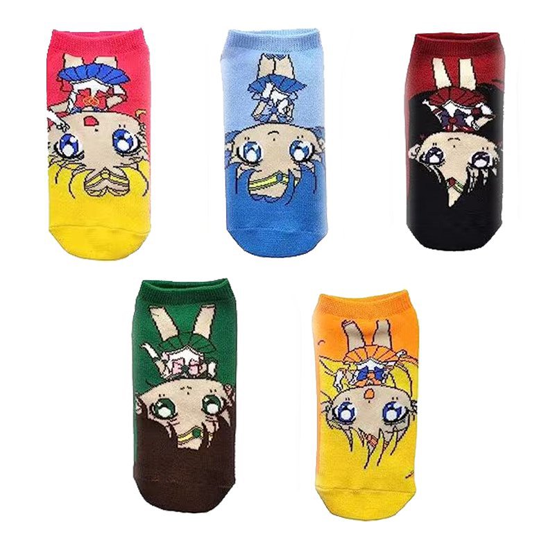 Women's wholesale foreign trade beautiful girl warrior tide socks manufacturers socks cartoon four seasons European and American boat socks cute cotton socks socks