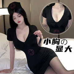 FAN LEI Erotic Lingerie Women's Sensual Short Skirt One-piece Nurse Performance Costume Passionate Tease Sleepwear Set Wholesale 331