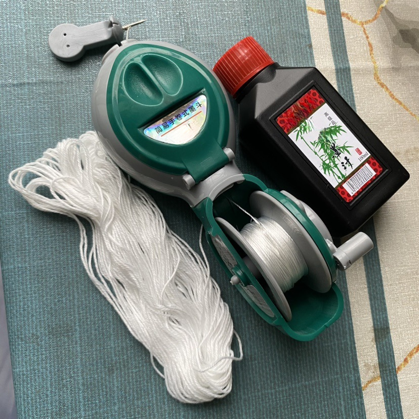 新款耐摔墨斗高档划线器木工专用手摇式墨斗抗摔耐用画线工具墨斗