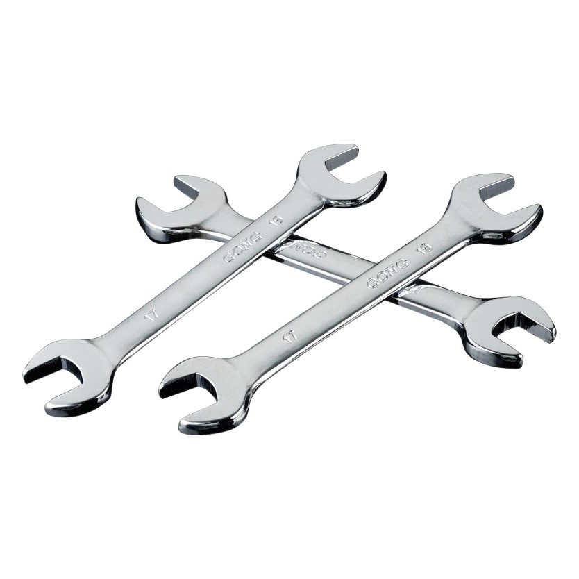 Зеркальный двусторонний гаечный ключ с открытым концом Плоский гаечный ключ 12-14 простой вилочный ключ с открытым концом 14-17 оптовая продажа с завода