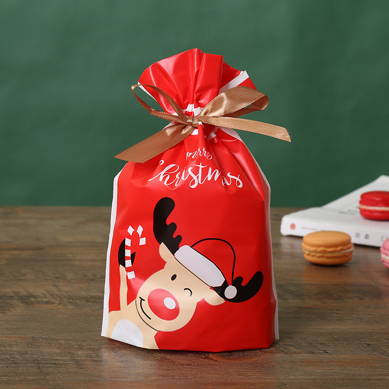 クリスマスプレゼントのお菓子の束口焼き包装袋牛圧延糖雪花ショートニング包装袋キャンディービスケット巾着袋|undefined
