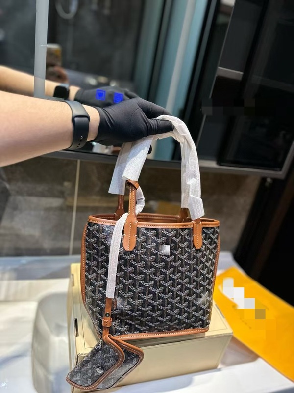 荔枝纹Goyard戈雅包帆布mini购物袋tote狗牙菜篮子手提单肩托特包|undefined