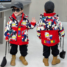 儿童冬装奥特曼迷彩棉衣2025冬季新款潮酷男宝宝加棉加厚棉服潮衣