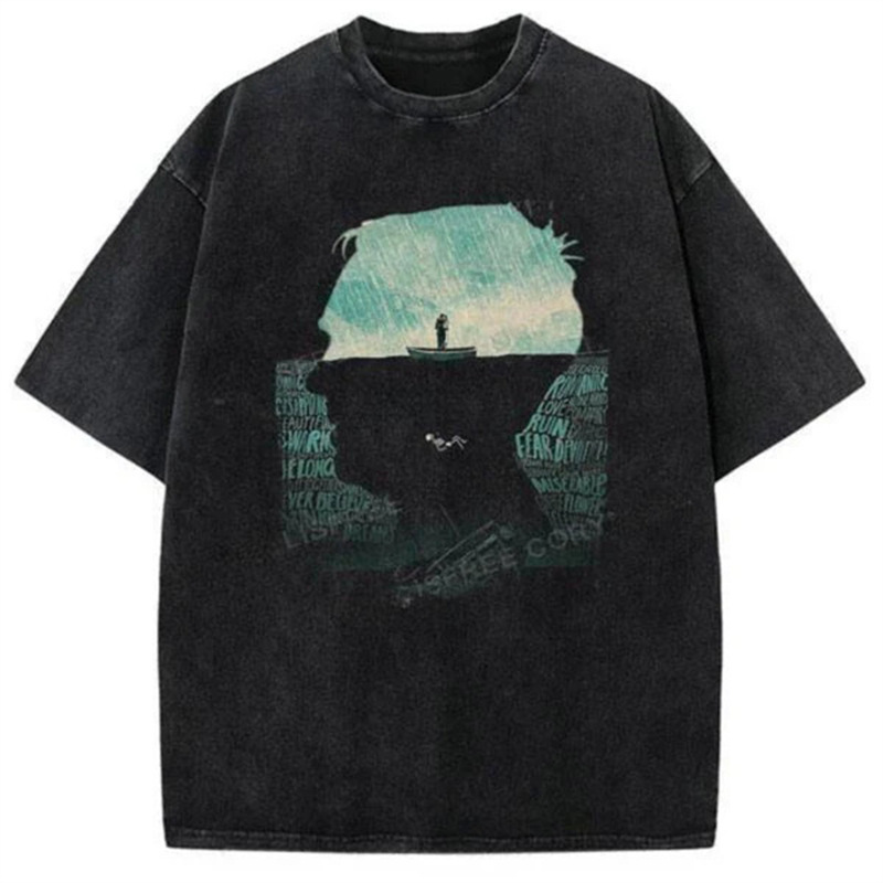 Specially Designed for Cross-Border Cotton T-Shirts, Western Washed Retro Retro Patterns, New Street Prints