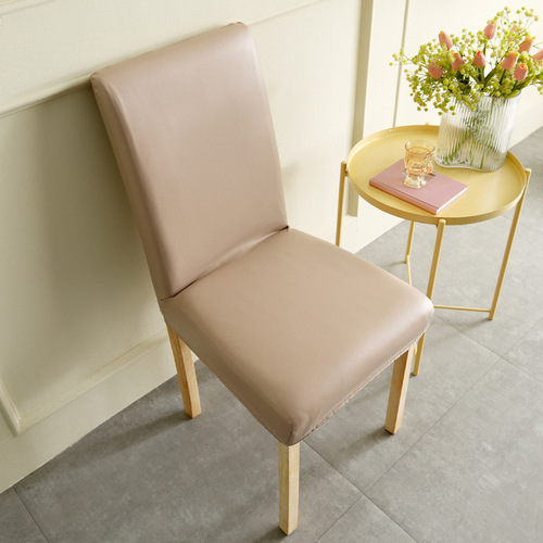 Waterproof, Stain-Resistant, Elastic Leather Chair Cover Set with Integrated Backrest - Complete Chair and Table Mat Set, Suitable for All Seasons, Household Use