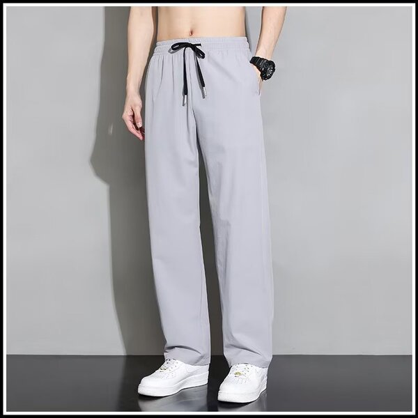 Summer thin silk autumn sports trousers