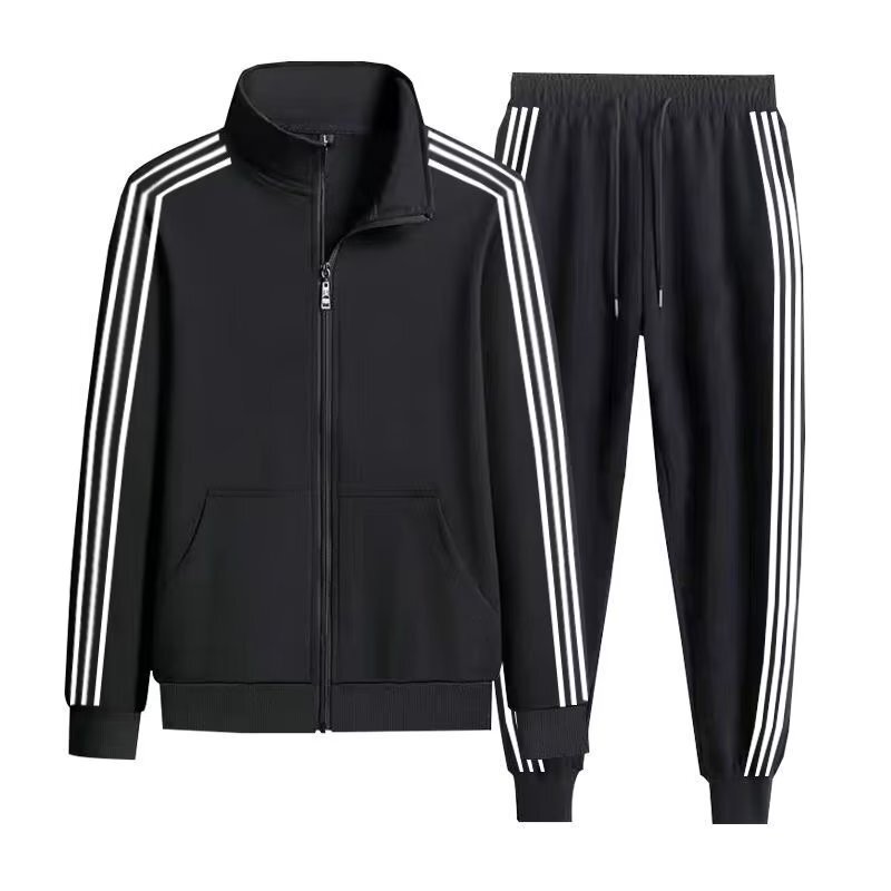 2026 Spring and Autumn Trendy Men's Three-Stripe Sports Casual Sweatshirt for Walking and Group Activities, Fashionable Stand-Up Collar Jacket 2026 Spring and Autumn Trendy Men's Three-Stripe Sports Casual Sweatshirt for Walking and Group Activities, Fashionable Stand-Up Collar Jacket