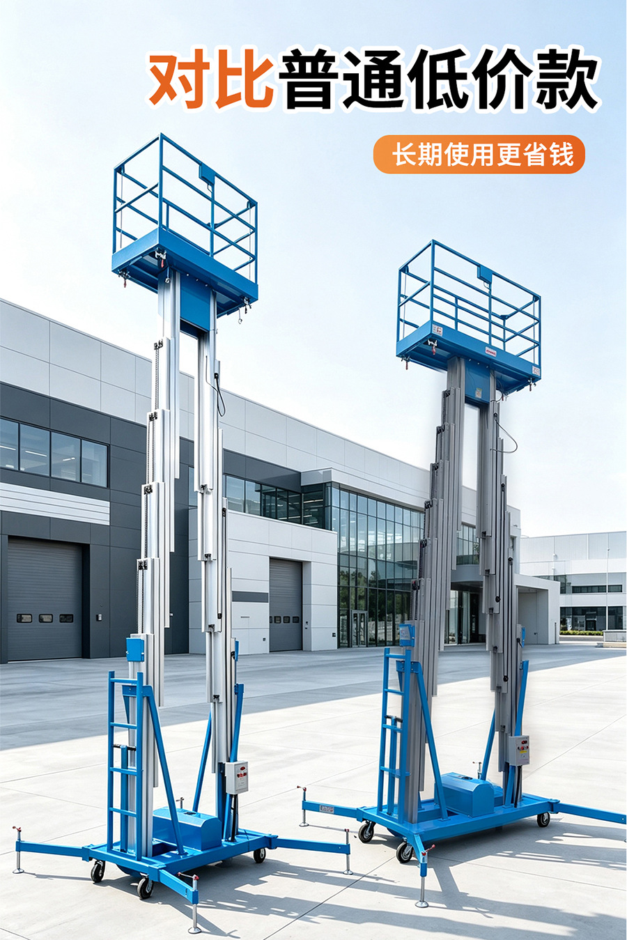 Lift Aluminum Alloy Light and Compact Indoor Climbing Vehicle Mobile Electric Hydraulic Automatic Aerial Platform Work Ladder