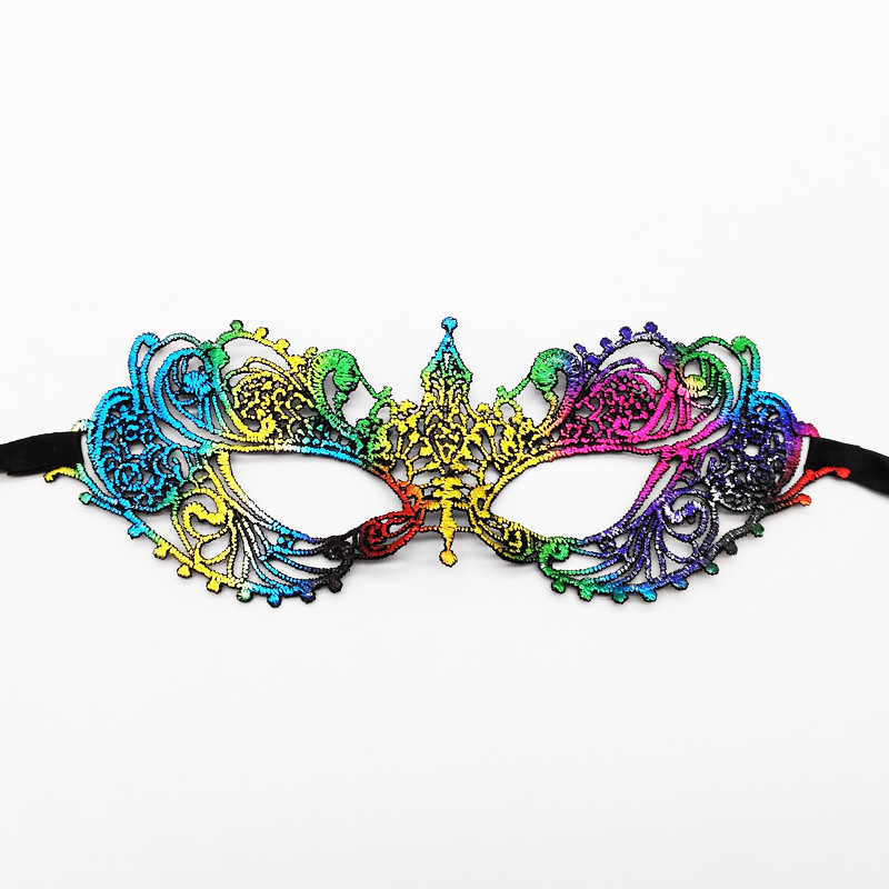 Máscaras de encaje transfronterizas, máscaras de encaje de fiestas de Halloween, máscaras de ojos especiales para carnaval de Halloween