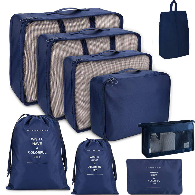 Cosmetic bag, set, 9 pieces