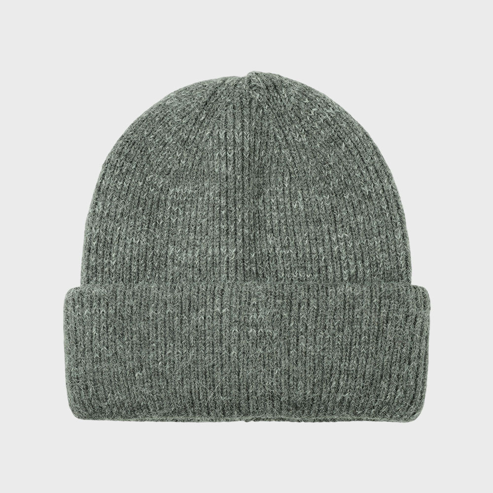 Autumn Winter New Pure Cashmere For Women, Warm Double-Sided Thick Versatile Casual Hat, Stylish Solid Color Knitted Hat_voghion.com