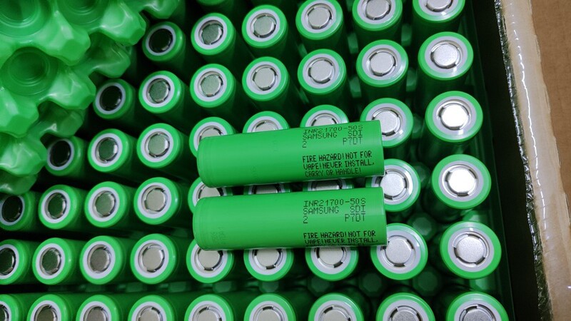 The New Samsung 21700 / 50S Lithium Battery 5000Mah5C Continuous 25A Discharge