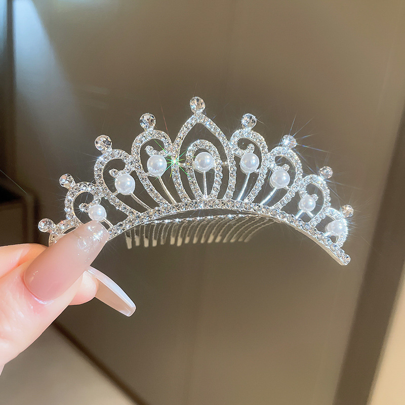 60g Weight Hair Band Hair Accessories Type Rhinestones Inlay Material 1 Piece Quantity Street Occasion Alloy Material Crown Pattern Women'S Gender Plating Design Lady Crown Alloy Plating Rhinestones Hair Band 1 Piece 10