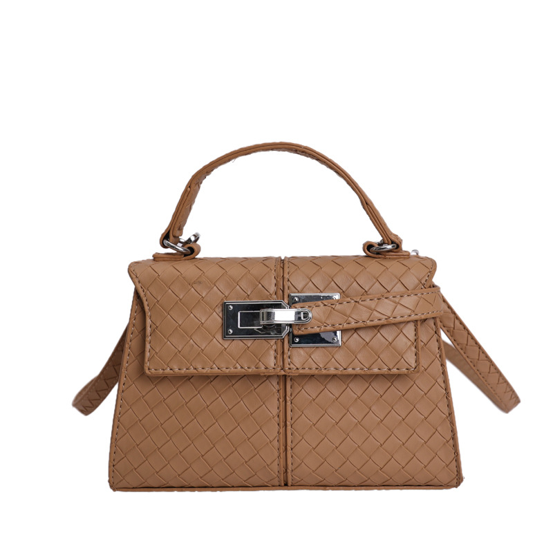 Nuevo bolso de tejido de mujeres de comercio exterior de textura de moda bolso cuadrado de tendencia transfronteriza Kelly bolso de alta calidad bolso de mochila