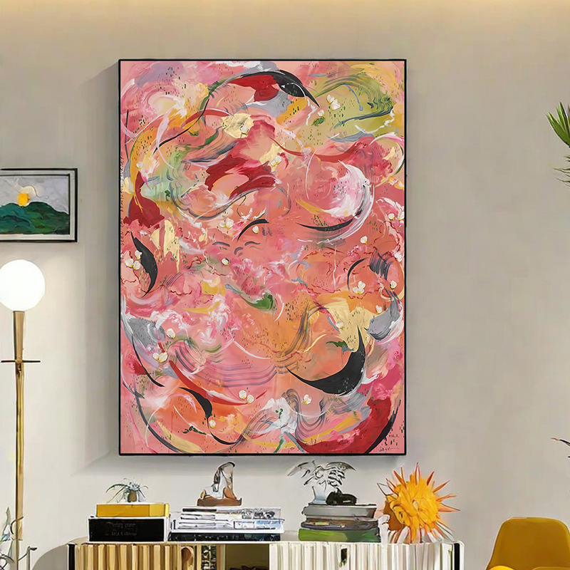 装饰画挂画多巴胺客厅卧室餐厅玄关画酒店高颜值治愈油画|undefined