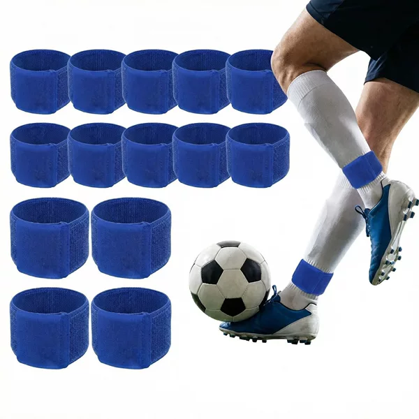 Adjustable football knee brace with shin fixation strap, anti-slip ankle socks for football, shin protection strap