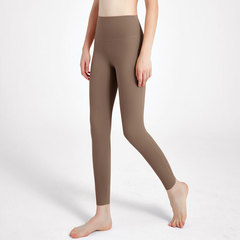 Carefully selected Lycra tight-fitting nude yoga trousers for women with brushed hair and no awkward lines, high waist and hip lifting running sports and fitness clothes