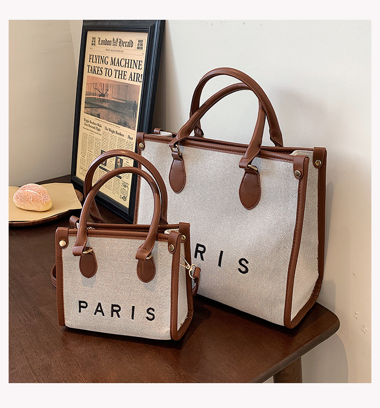 Nihaojewelry Wholesale Fashion Letter Paris Large Capacity Tote Bag display picture 57